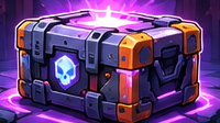 A glowing supply crate full of rewards